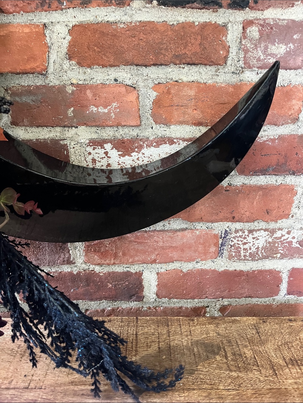 Noir night Crescent Moon Floral Wall Accent in Purple by - Picture 7 of 16